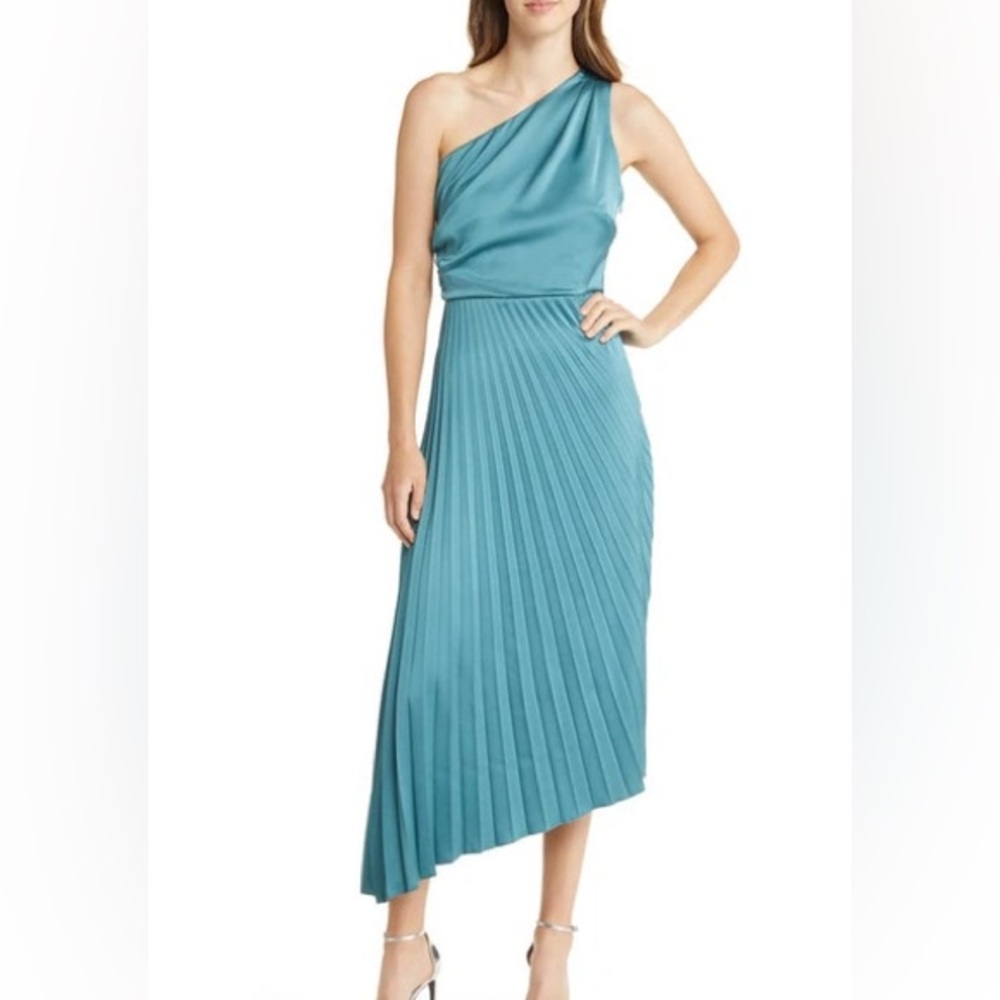 Sam Edelman One-Shoulder Teal Dress